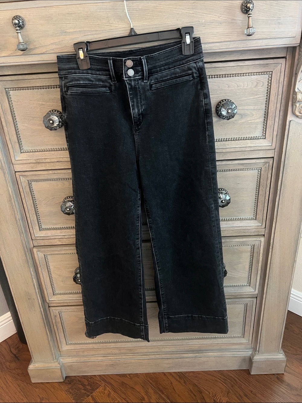 Ann Taylor Black Wide-Leg Jeans